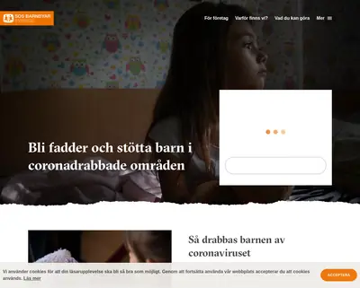 SOS Barn startsida 2020
