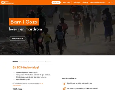 SOS Barn startsida 2025