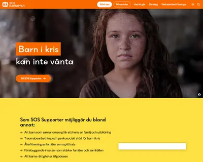SOS Barn startsida 2026