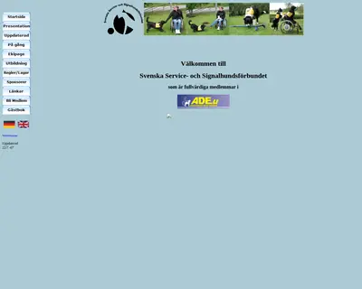 SoS-Hunden startsida 2007