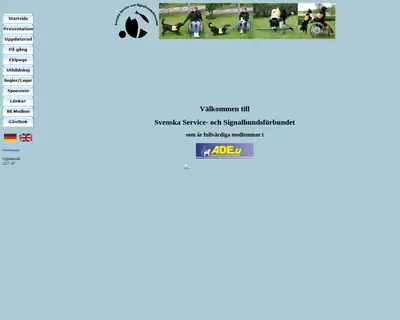 SoS-Hunden startsida 2008