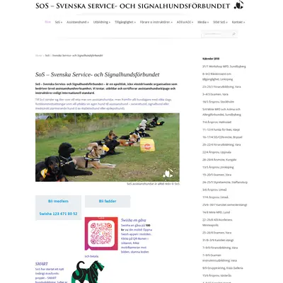 SoS-Hunden startsida 2019
