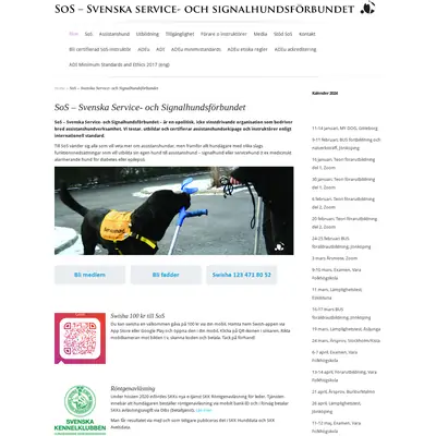 SoS-Hunden startsida 2025