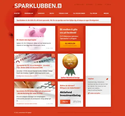 Sparklubben.se startsida 2017