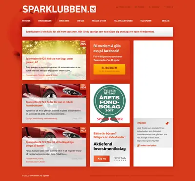 Sparklubben.se startsida 2019