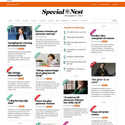 www.specialnest.se startsida 2017
