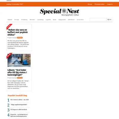 www.specialnest.se startsida 2018
