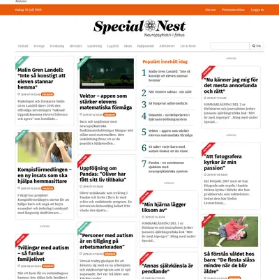 www.specialnest.se startsida 2019