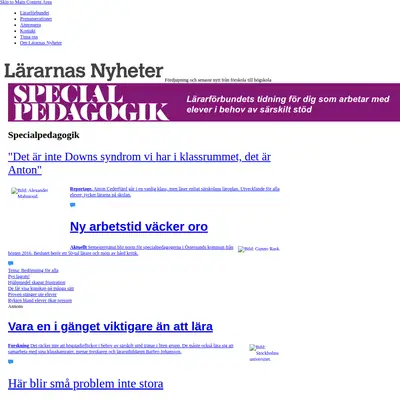 specialpedagogik.se startsida 2015