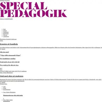 specialpedagogik.se startsida 2017