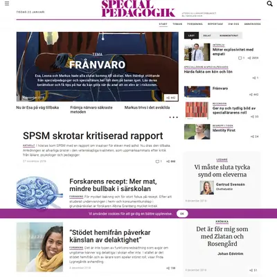specialpedagogik.se startsida 2019