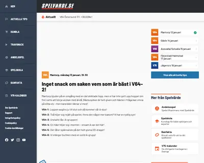 SPELVÄRDE.SE startsida 2025