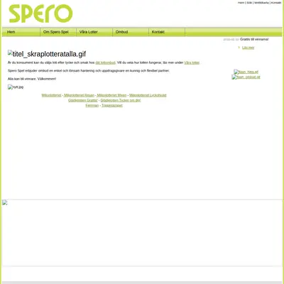 Spero startsida 2010