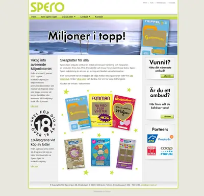 Spero startsida 2011