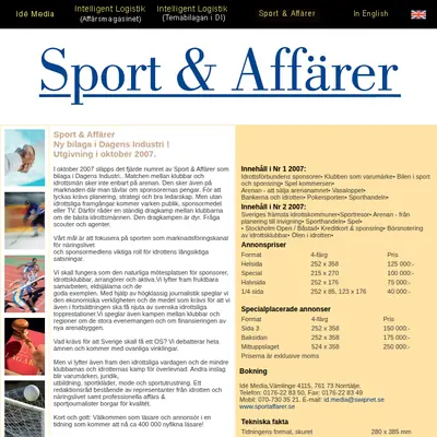 www.sportaffarer.se startsida 2007