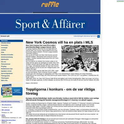 www.sportaffarer.se startsida 2010