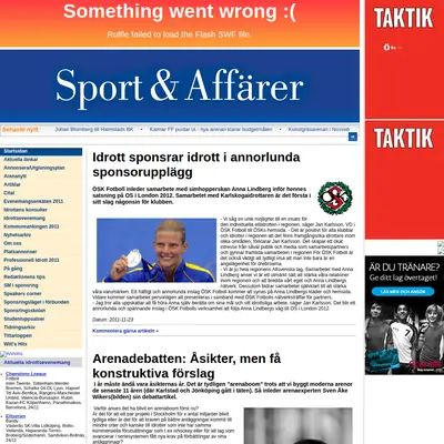 www.sportaffarer.se startsida 2011