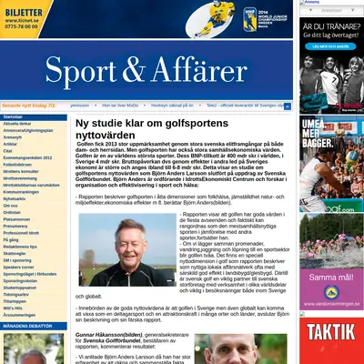 www.sportaffarer.se startsida 2014