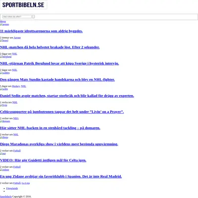 sportbibeln.se startsida 2016