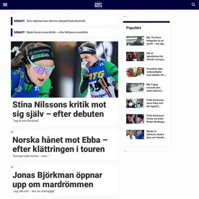 sportbibeln.se startsida 2021