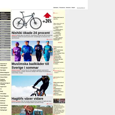 www.sportfack.se startsida 2008