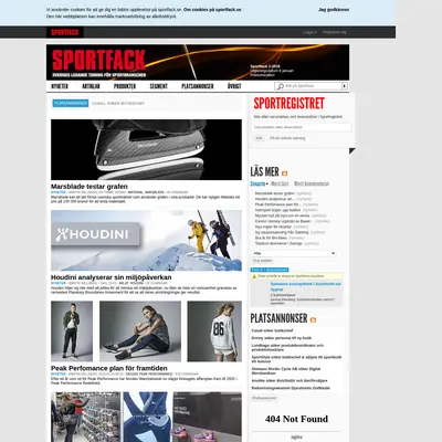www.sportfack.se startsida 2016