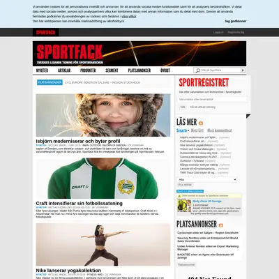 www.sportfack.se startsida 2019