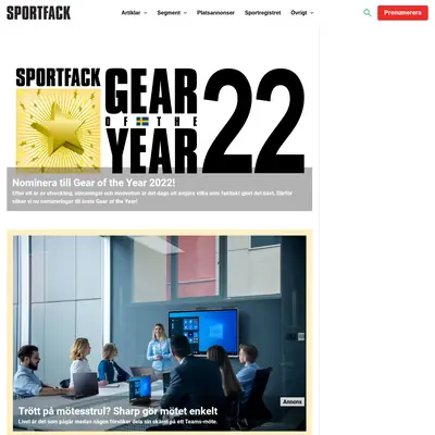 www.sportfack.se startsida 2023