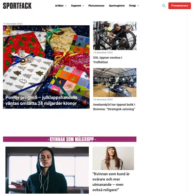 www.sportfack.se startsida 2025
