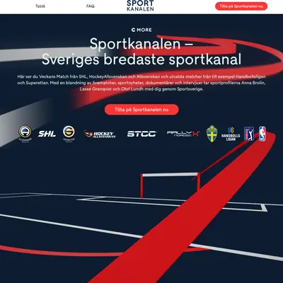 TV4 Sportkanalen startsida 2019
