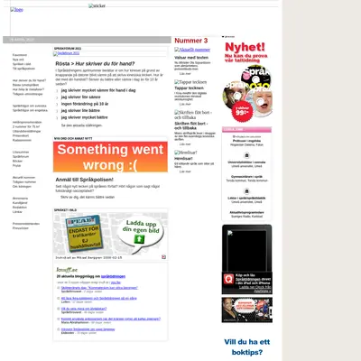 Språktidningen startsida 2011