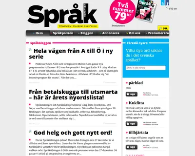 Språktidningen startsida 2014