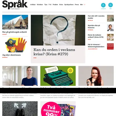 Språktidningen startsida 2022