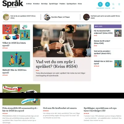 Språktidningen startsida 2026