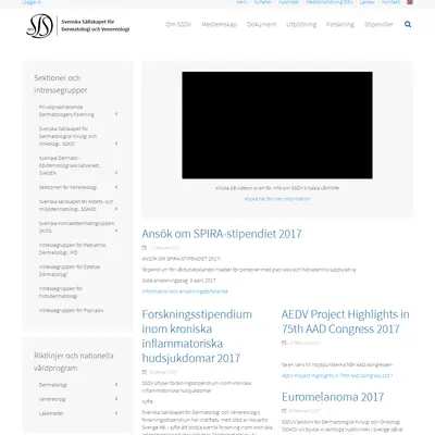 DERMATOLOGI & VENEREOLOGI startsida 2017