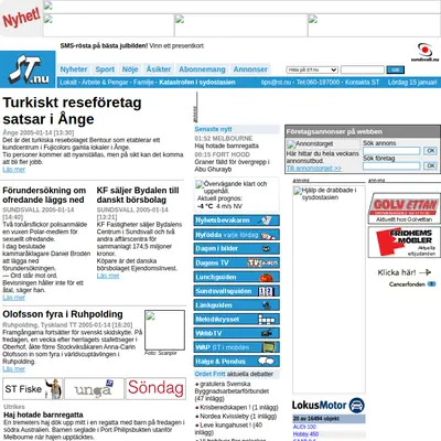 Dagbladet Nya Samhället Sundsvall startsida 2005