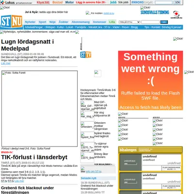 Dagbladet Nya Samhället Sundsvall startsida 2008