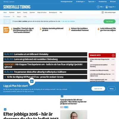 Dagbladet Nya Samhället Sundsvall startsida 2017