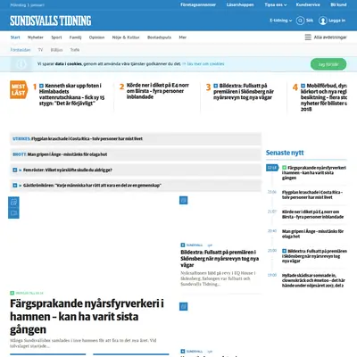 Dagbladet Nya Samhället Sundsvall startsida 2018