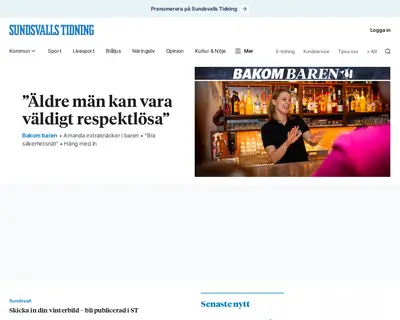 Dagbladet Nya Samhället Sundsvall startsida 2024