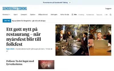 Dagbladet Nya Samhället Sundsvall startsida 2025