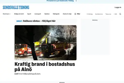 Dagbladet Nya Samhället Sundsvall startsida 2026