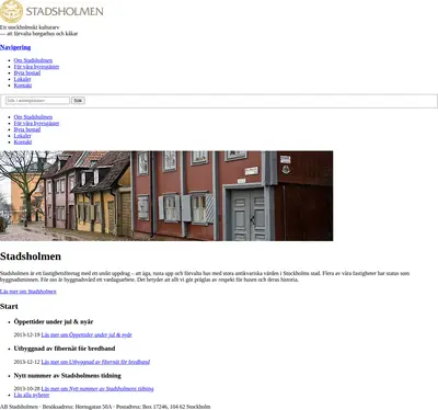 Stadsholmen startsida 2014