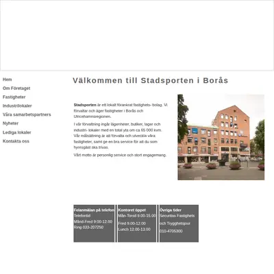 Stadsporten startsida 2013