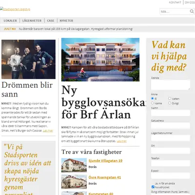 Stadsporten startsida 2016
