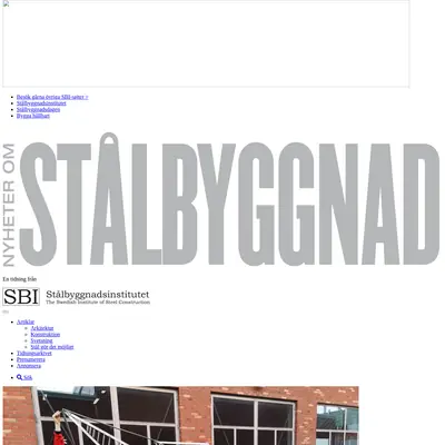 Nyheter om Stålbyggnad startsida 2019