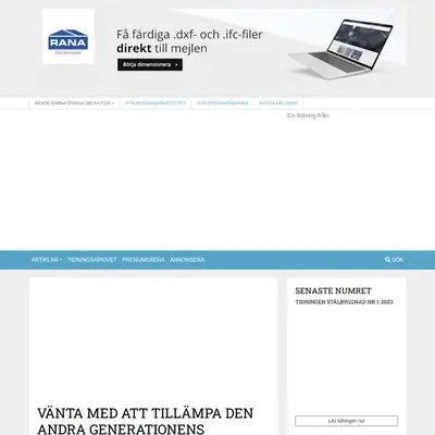 Nyheter om Stålbyggnad startsida 2023