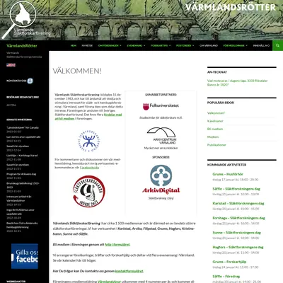 Värmlands Anor startsida 2023