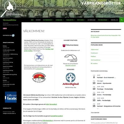 Värmlands Anor startsida 2024