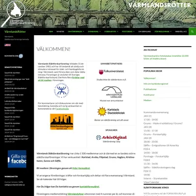 Värmlands Anor startsida 2025